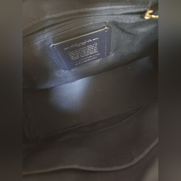Coach Navy Leather Handbag - Picture 5 of 6